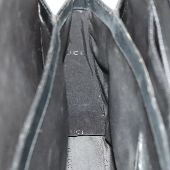 GUCCI Hand Bag Nylon Black Silver 015 3707 Auth 118899 - Picture 12 of 16